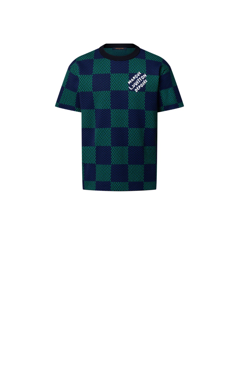 미러급레플리카사이트 | 명품레플리카 전문 쇼핑몰  | 하이퀄 - 자카드 다미에 쇼트 슬리브드 코튼 크루넥 &gt; 루이비통