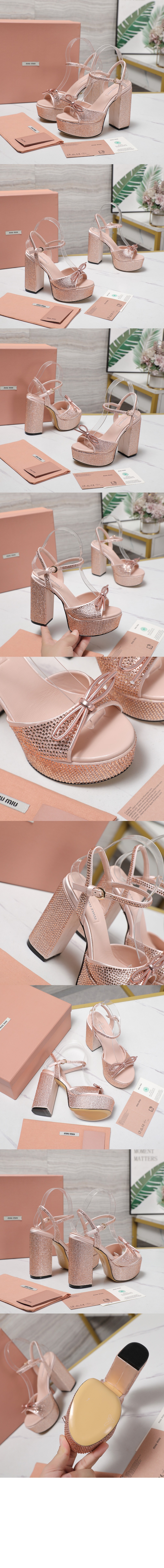 미러급레플리카사이트 | 명품레플리카 전문 쇼핑몰  | 하이퀄 - 크리스털 장식 플랫폼 샌들 5XP908 &gt; 미우미우