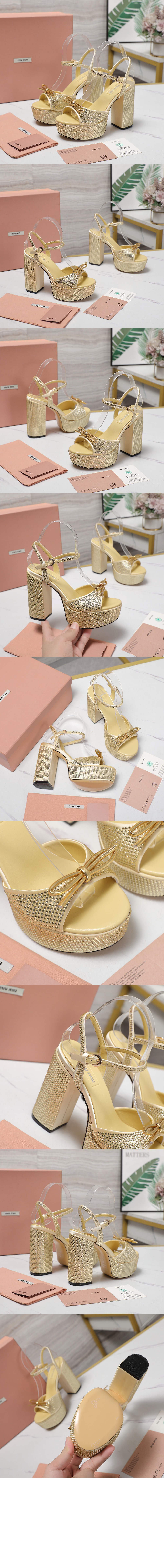 미러급레플리카사이트 | 명품레플리카 전문 쇼핑몰  | 하이퀄 - 크리스털 장식 플랫폼 샌들 5XP908 &gt; 미우미우