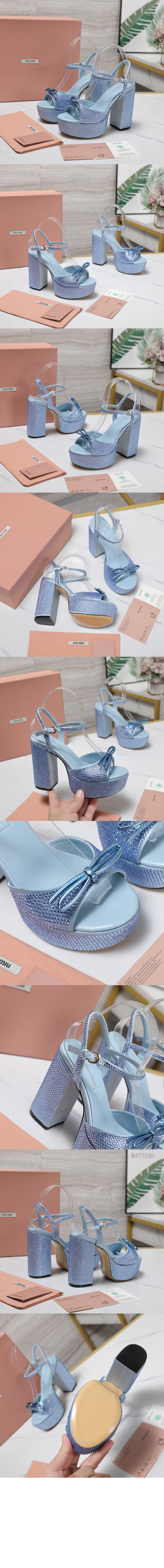 미러급레플리카사이트 | 명품레플리카 전문 쇼핑몰  | 하이퀄 - 크리스털 장식 플랫폼 샌들 5XP908 &gt; 미우미우
