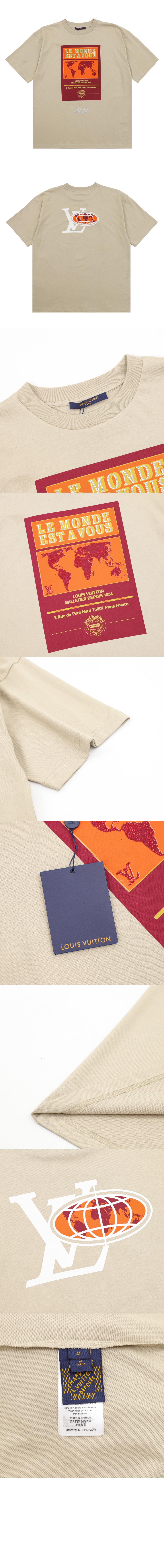 미러급레플리카사이트 | 명품레플리카 전문 쇼핑몰  | 하이퀄 - 엠벨리시드 그래픽 코튼 티셔츠 &gt; 루이비통