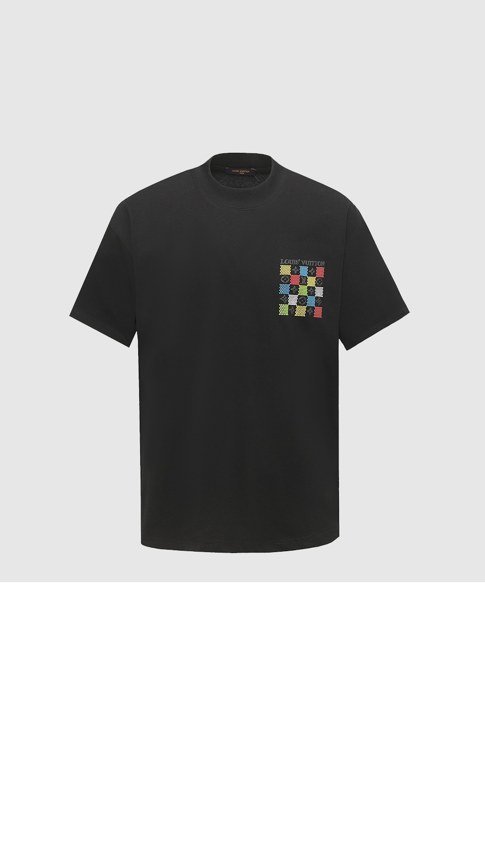 미러급레플리카사이트 | 명품레플리카 전문 쇼핑몰  | 하이퀄 - 컬러 체크 모노그램 로고 반팔티 &gt; 루이비통