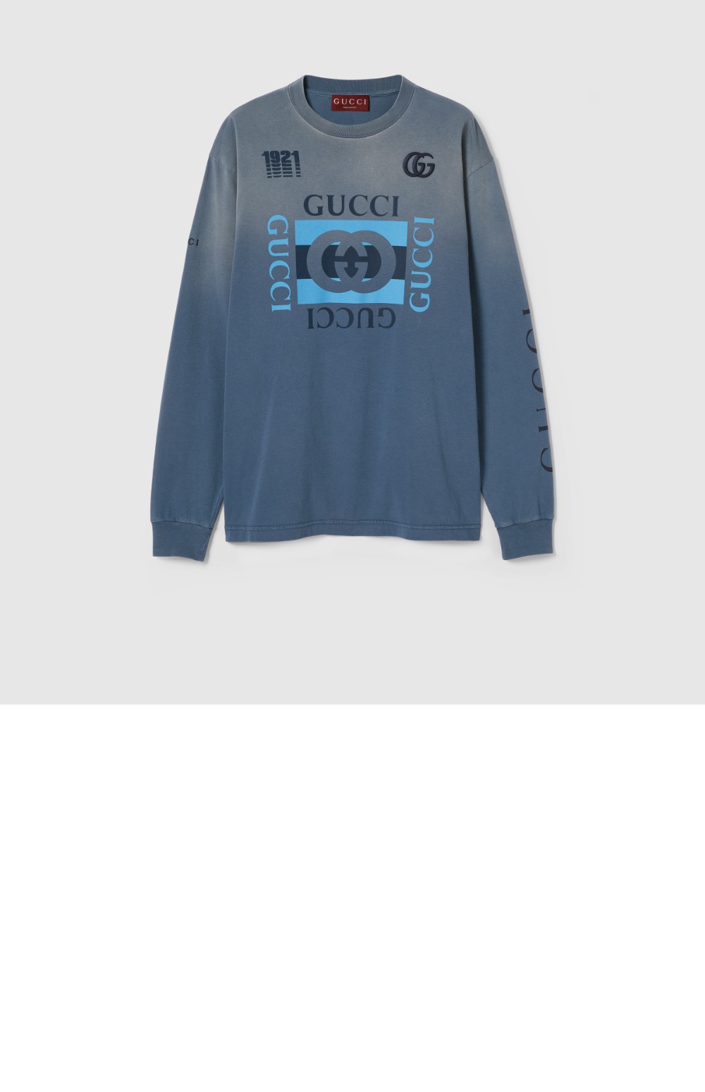 미러급레플리카사이트 | 명품레플리카 전문 쇼핑몰  | 하이퀄 - 프린트 코튼 저지 긴팔 > 구찌