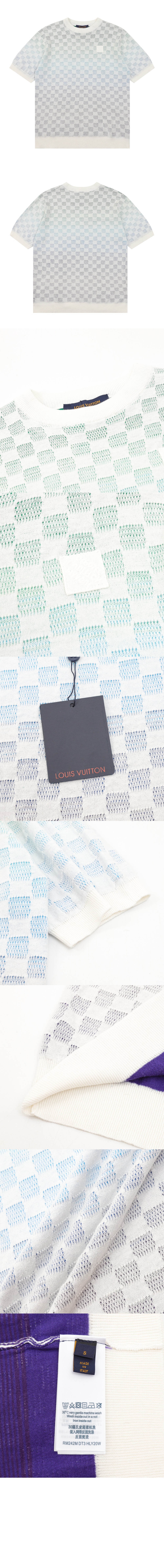 미러급레플리카사이트 | 명품레플리카 전문 쇼핑몰  | 하이퀄 - 그라데이션 자카드 니트 반팔 &gt; 루이비통