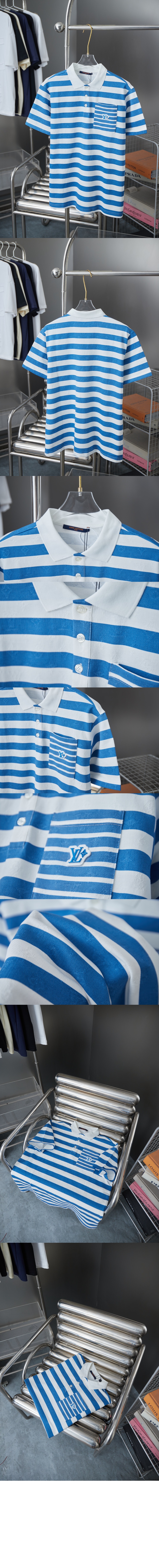 미러급레플리카사이트 | 명품레플리카 전문 쇼핑몰  | 하이퀄 - 모노그램 스트라이프드 폴로 셔츠 &gt; 루이비통