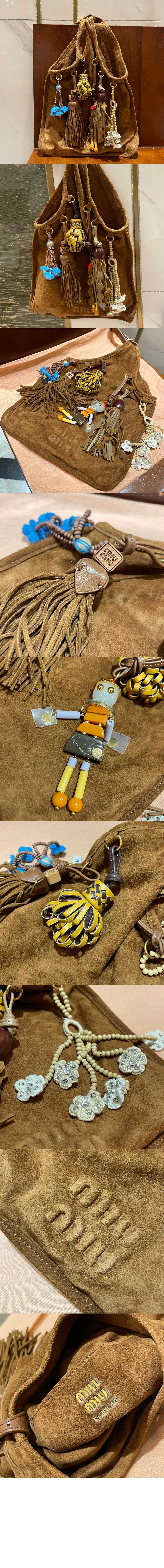 미러급레플리카사이트 | 명품레플리카 전문 쇼핑몰  | 하이퀄 - 트릭 장식 스웨이드백 5BA295 > 미우미우