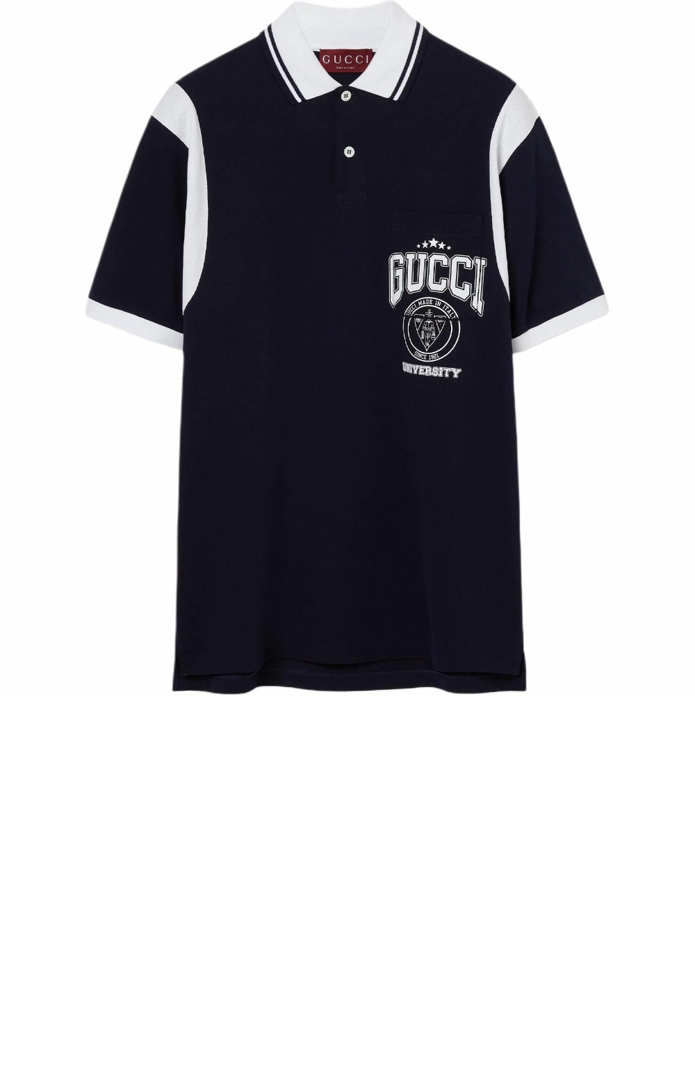 미러급레플리카사이트 | 명품레플리카 전문 쇼핑몰  | 하이퀄 - 프린트가 있는 면 피케 폴로 셔츠 > 구찌