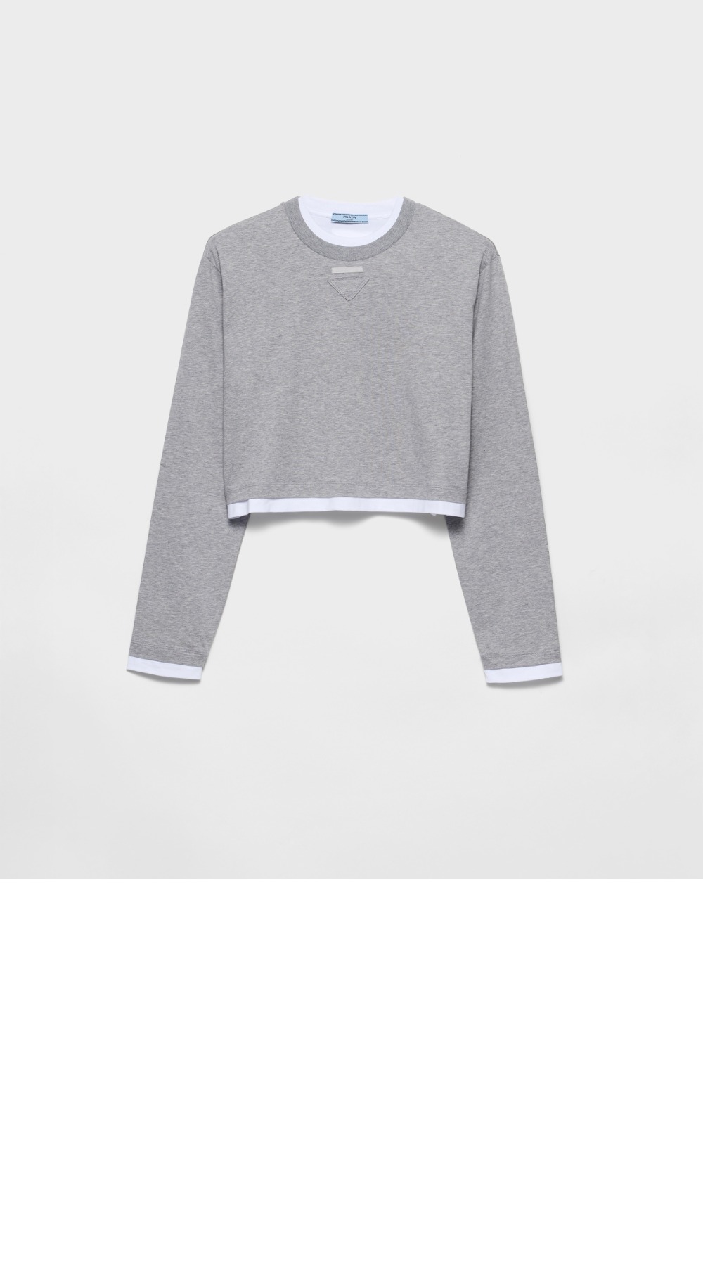 미러급레플리카사이트 | 명품레플리카 전문 쇼핑몰  | 하이퀄 - 긴 소매 코튼 저지 티셔츠 &gt; 프라다