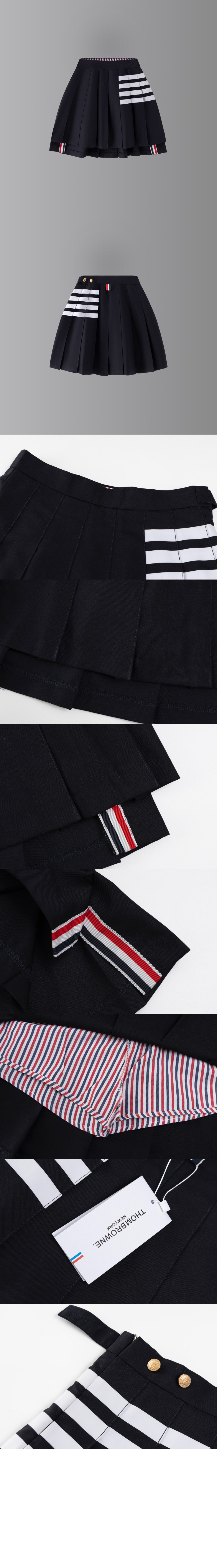 미러급레플리카사이트 | 명품레플리카 전문 쇼핑몰  | 하이퀄 - 사선 플리츠 미니 스커트 &gt; 톰브라운