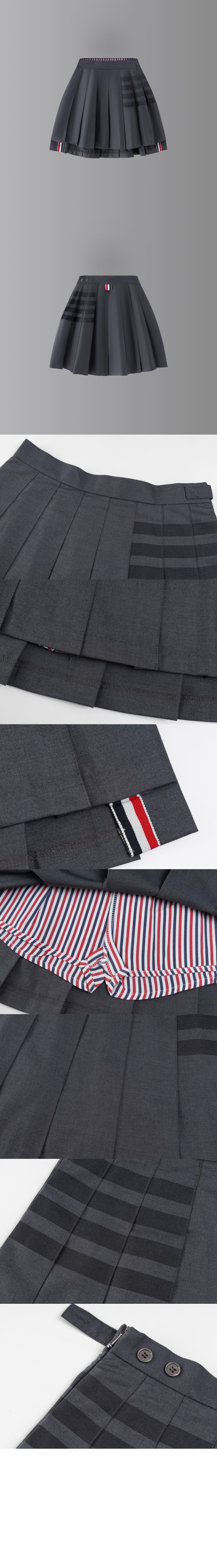 미러급레플리카사이트 | 명품레플리카 전문 쇼핑몰  | 하이퀄 - 사선 플리츠 미니 스커트 &gt; 톰브라운