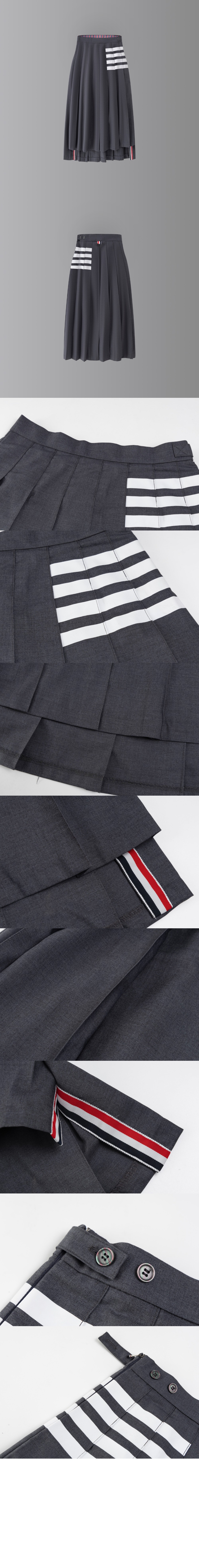 미러급레플리카사이트 | 명품레플리카 전문 쇼핑몰  | 하이퀄 - 플레인 위브 4바 플리츠 미디 스커트 &gt; 톰브라운