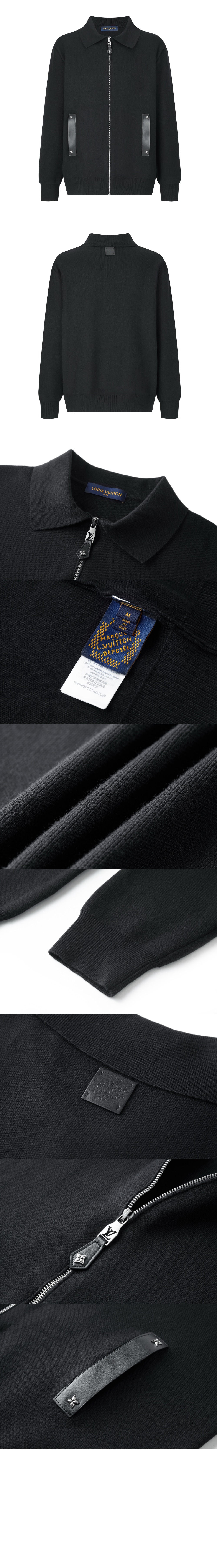 미러급레플리카사이트 | 명품레플리카 전문 쇼핑몰  | 하이퀄 - 니트 블루종 위드 레더 디테일 > 루이비통