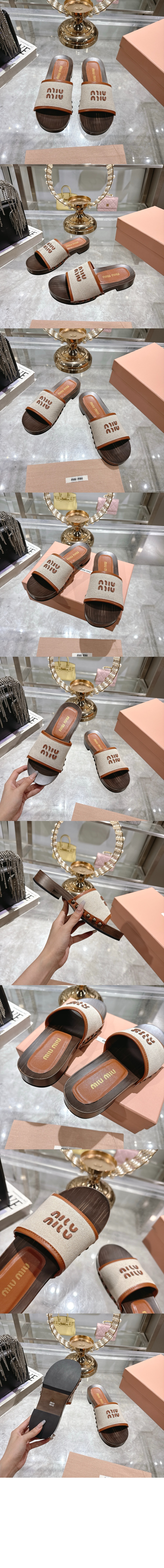 미러급레플리카사이트 | 명품레플리카 전문 쇼핑몰  | 하이퀄 - 캔버스 및 가죽 클로그 5Z445E &gt; 미우미우