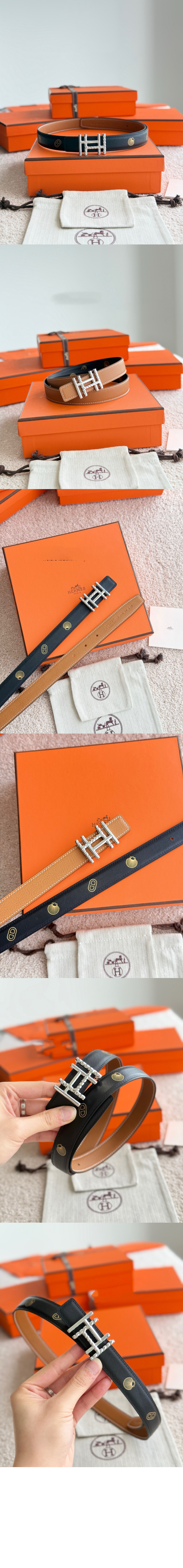 미러급레플리카사이트 | 명품레플리카 전문 쇼핑몰  | 하이퀄 - H au Carre Twist 벨트 버클 Hermes sur Mer 리버서블 가죽 스트랩 &gt; 에르메스