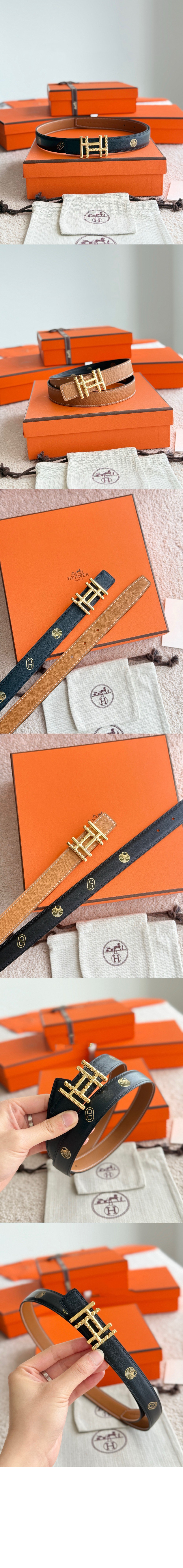 미러급레플리카사이트 | 명품레플리카 전문 쇼핑몰  | 하이퀄 - H au Carre Twist 벨트 버클 Hermes sur Mer 리버서블 가죽 스트랩 &gt; 에르메스