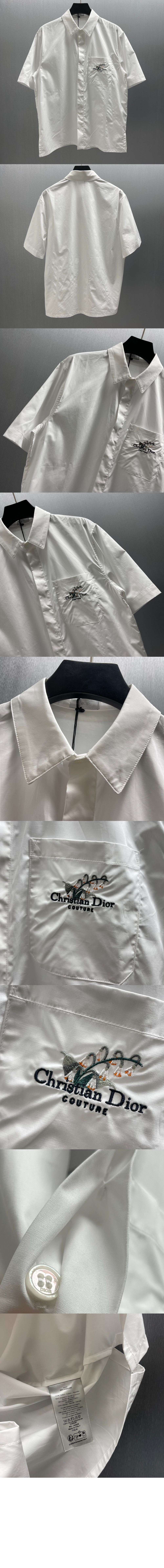 미러급레플리카사이트 | 명품레플리카 전문 쇼핑몰  | 하이퀄 - Christian Dior Couture 은방울꽃 자수 반소매 셔츠 > 디올