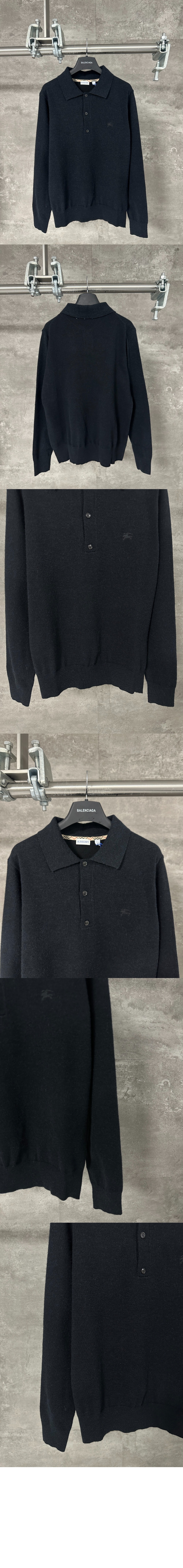 미러급레플리카사이트 | 명품레플리카 전문 쇼핑몰  | 하이퀄 - 롱 슬리브 캐시미어 블렌드 폴로셔츠 &gt; 버버리