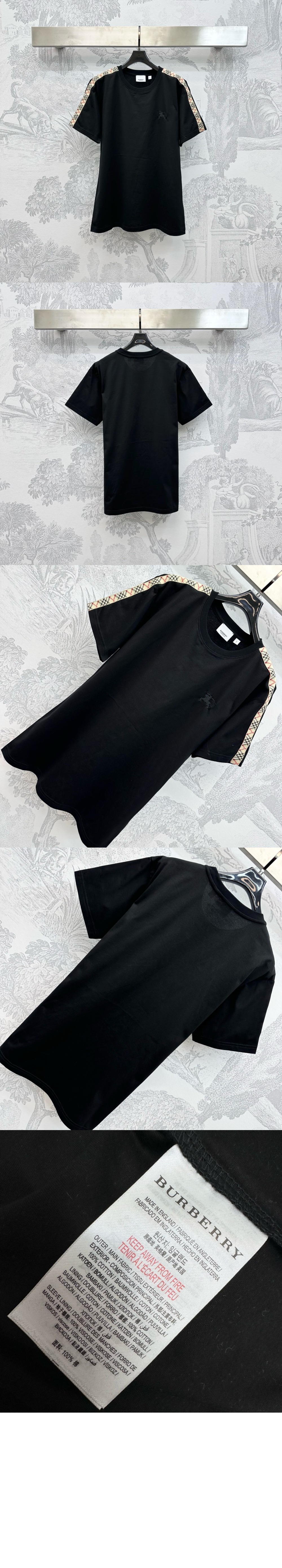 미러급레플리카사이트 | 명품레플리카 전문 쇼핑몰  | 하이퀄 - 체크 트리밍 코튼 티셔츠 &gt; 버버리