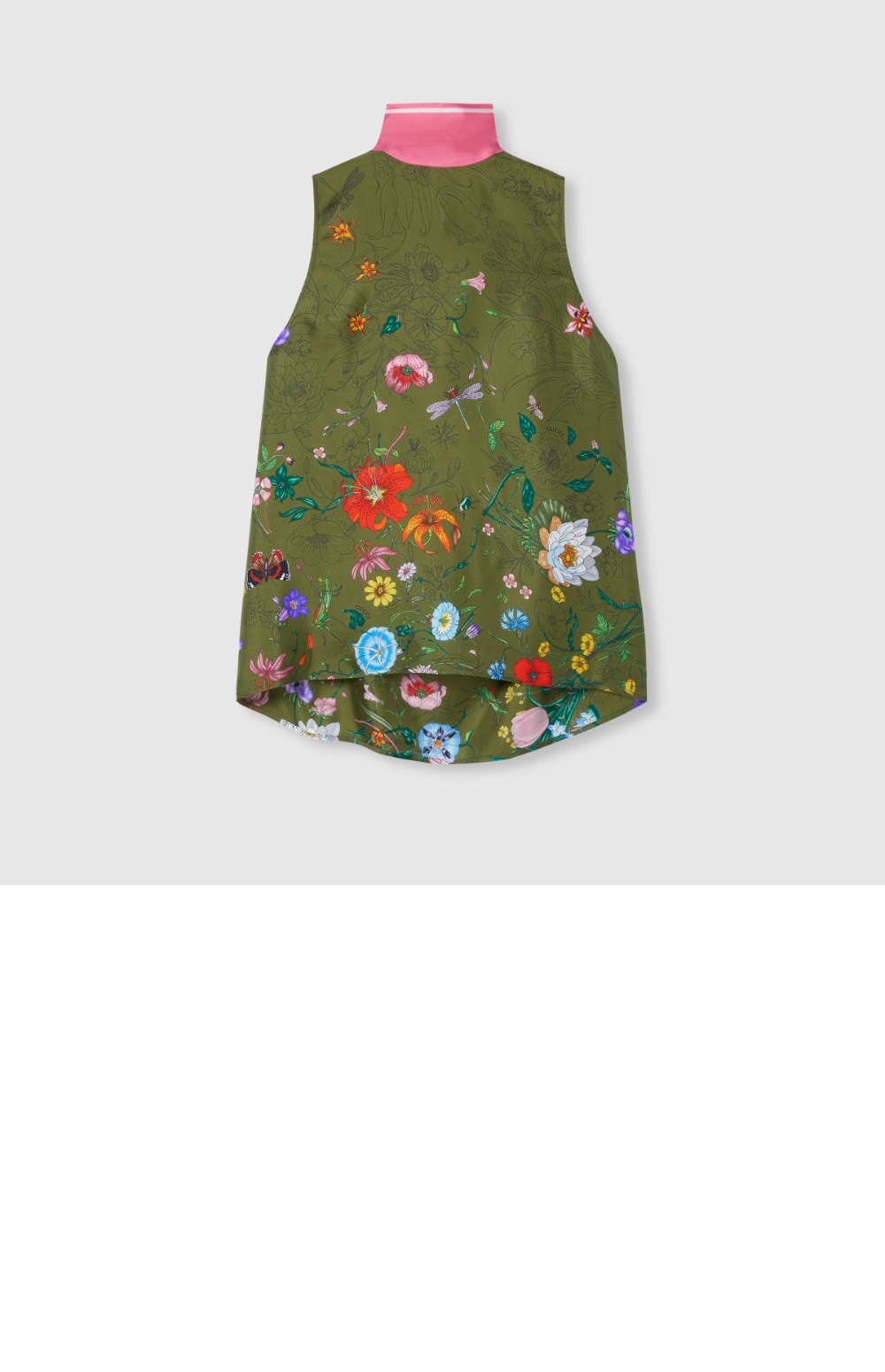 미러급레플리카사이트 | 명품레플리카 전문 쇼핑몰  | 하이퀄 - 프린트 민소매 실크 탑 &gt; 구찌