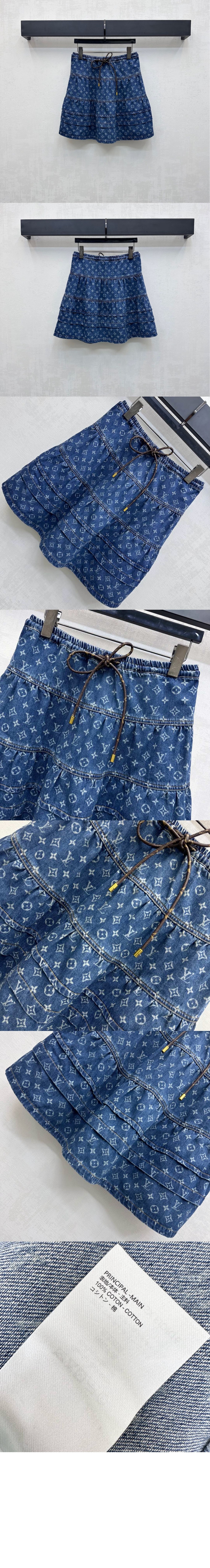 미러급레플리카사이트 | 명품레플리카 전문 쇼핑몰  | 하이퀄 - 모노그램 데님 티어드 스커트 &gt; 루이비통