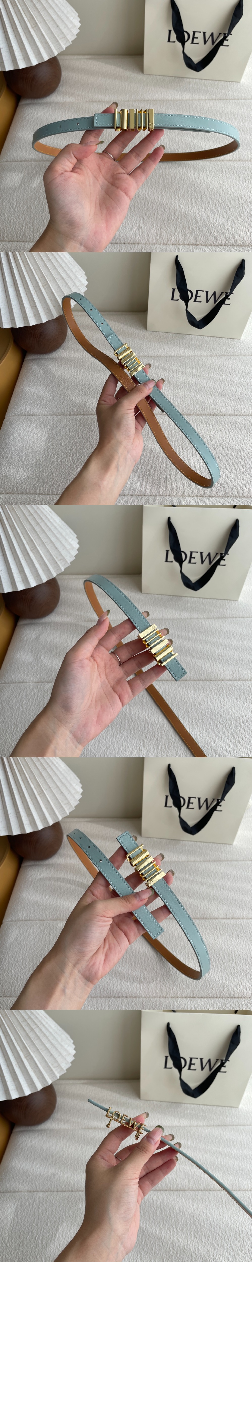 미러급레플리카사이트 | 명품레플리카 전문 쇼핑몰  | 하이퀄 - 클래식 송아지 가죽의 둥근 소프트 벨트 &gt; 로에베