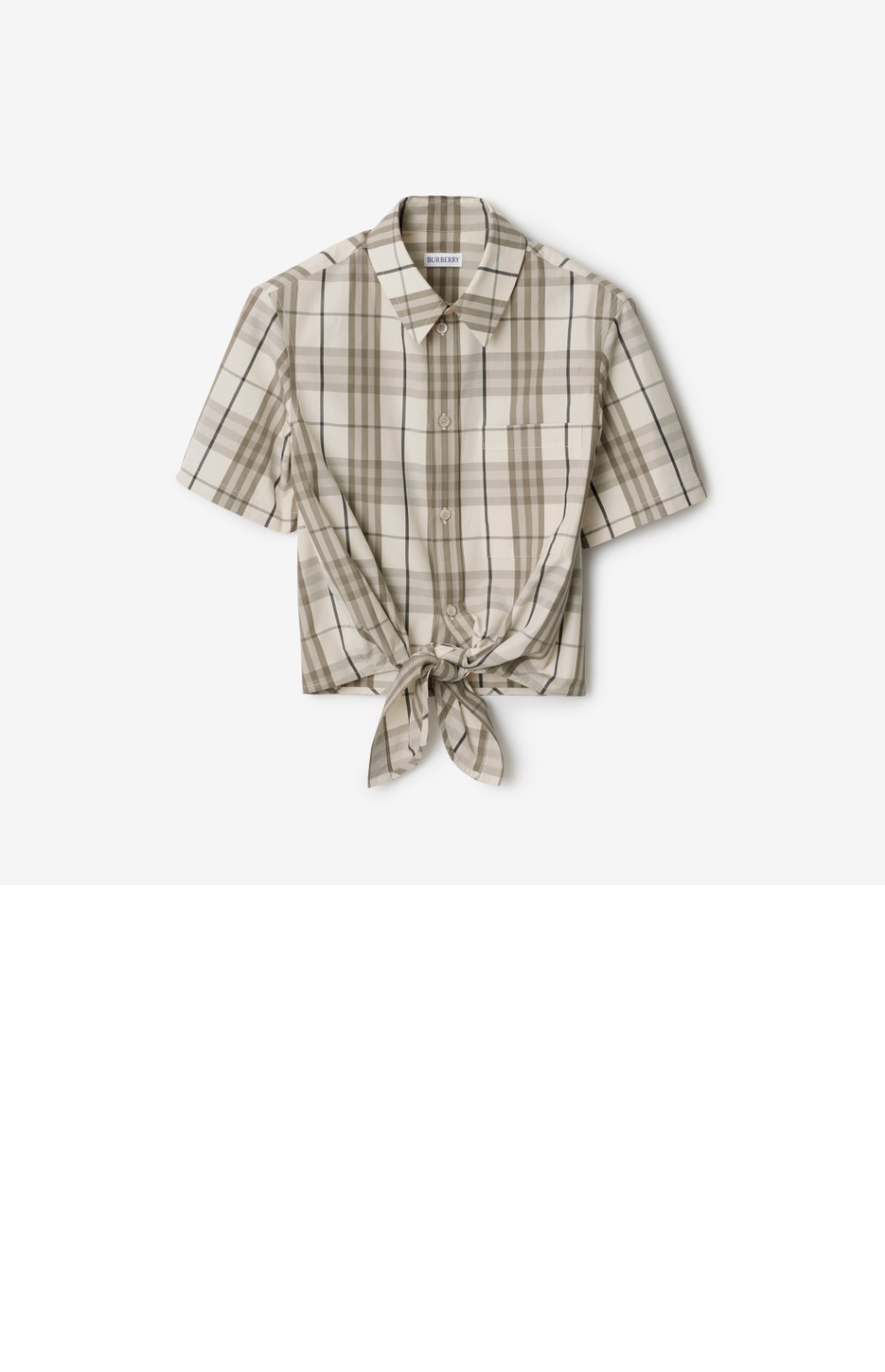 미러급레플리카사이트 | 명품레플리카 전문 쇼핑몰  | 하이퀄 - 크롭 체크 코튼 셔츠 > 버버리