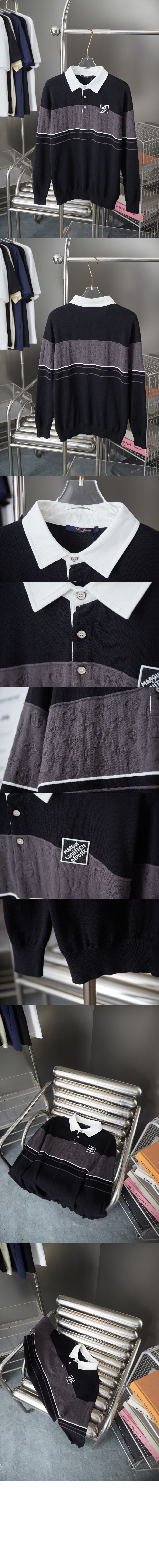 미러급레플리카사이트 | 명품레플리카 전문 쇼핑몰  | 하이퀄 - 모노그램 자카드 롱 슬리브드 폴로 셔츠 &gt; 루이비통