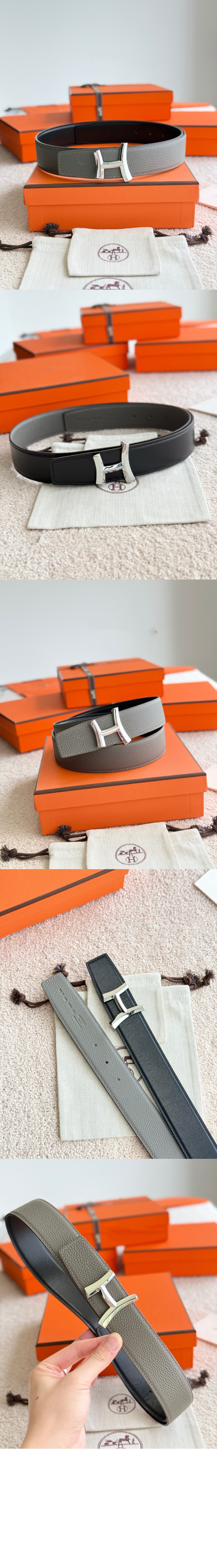미러급레플리카사이트 | 명품레플리카 전문 쇼핑몰  | 하이퀄 - 버클 및 리버서블 가죽 스트랩 벨트 > 에르메스