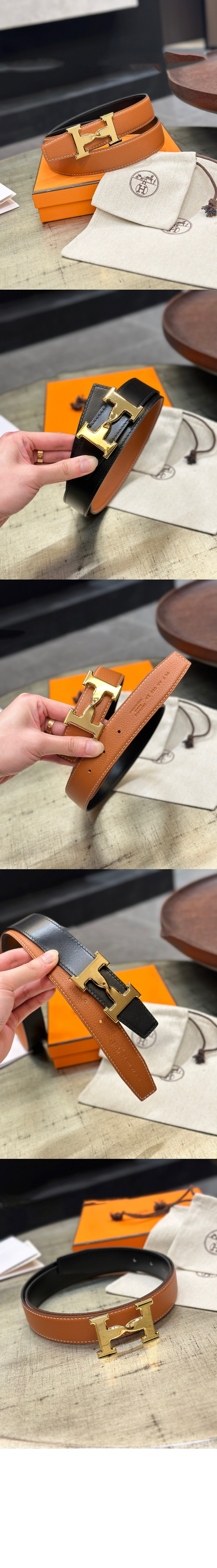 미러급레플리카사이트 | 명품레플리카 전문 쇼핑몰  | 하이퀄 - 에이치트위스트 버클 양면 가죽 벨트 &gt; 에르메스