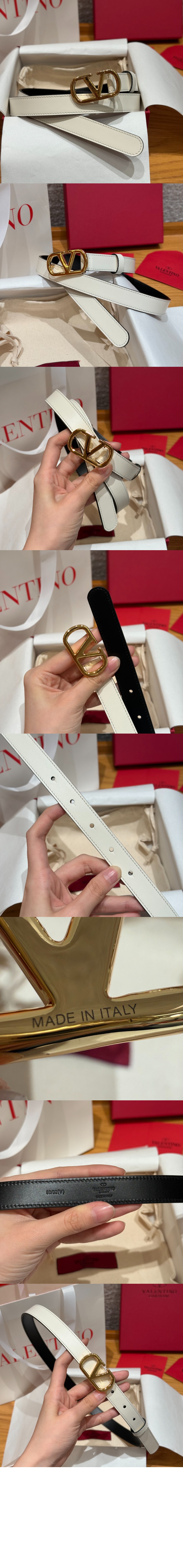 미러급레플리카사이트 | 명품레플리카 전문 쇼핑몰  | 하이퀄 - 반짝이는 송아지 가죽의 브이로고 시그니처 벨트 &gt; 발렌티노