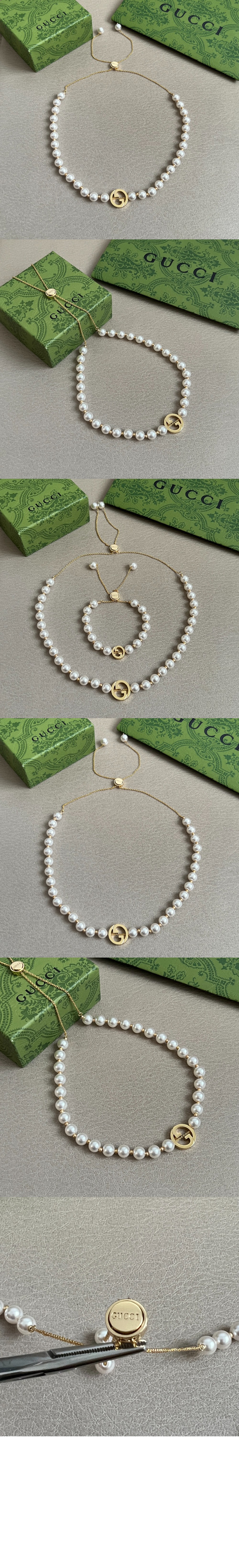 미러급레플리카사이트 | 명품레플리카 전문 쇼핑몰  | 하이퀄 - 인터로킹 펄 목걸이 839031 &gt; 구찌