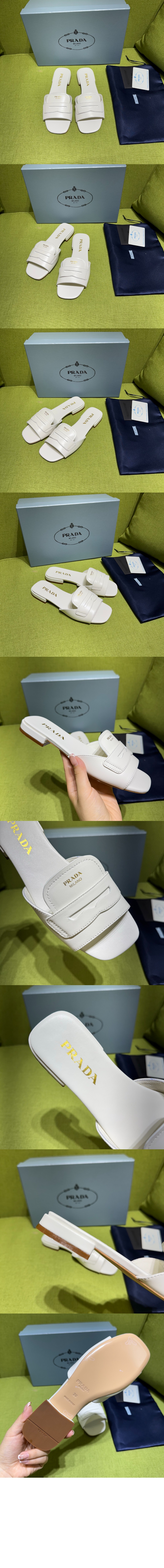 미러급레플리카사이트 | 명품레플리카 전문 쇼핑몰  | 하이퀄 - 가죽 슬라이드 샌들 1XX781 &gt; 프라다