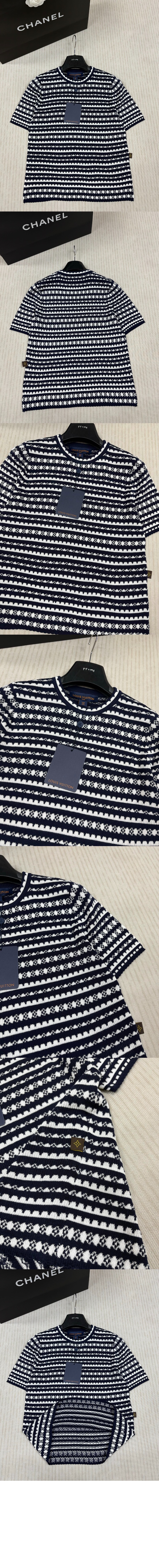 미러급레플리카사이트 | 명품레플리카 전문 쇼핑몰  | 하이퀄 - 스캘럽 스트라이프 니트 톱 > 루이비통