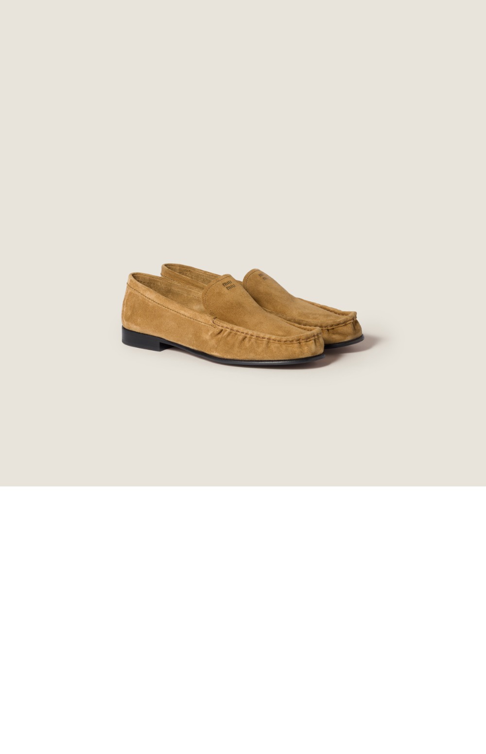 미러급레플리카사이트 | 명품레플리카 전문 쇼핑몰  | 하이퀄 - 로고가 새겨진 스웨이드 로퍼 5D499E &gt; 미우미우