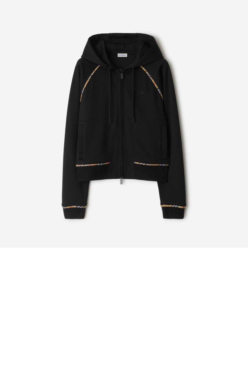 미러급레플리카사이트 | 명품레플리카 전문 쇼핑몰  | 하이퀄 - 체크 트리밍 코튼 블렌드 지퍼 후디 &gt; 버버리