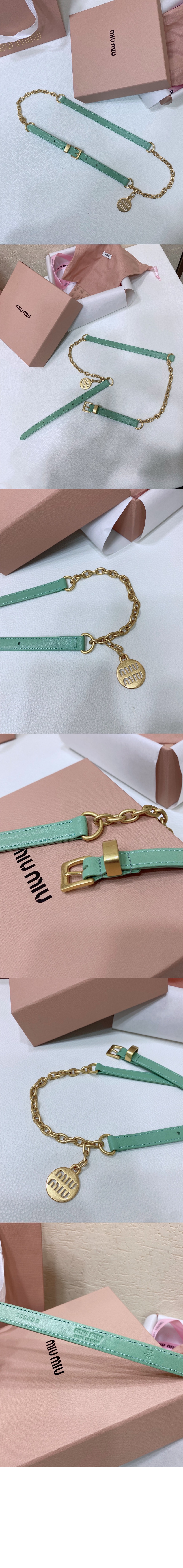 미러급레플리카사이트 | 명품레플리카 전문 쇼핑몰  | 하이퀄 - 가죽 체인 벨트 5CC550 > 미우미우