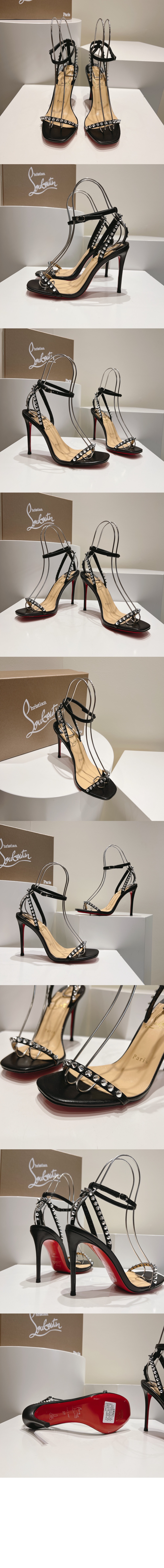 미러급레플리카사이트 | 명품레플리카 전문 쇼핑몰  | 하이퀄 - 일자 스터드 힐 샌들 3220013 &gt; 루부탱