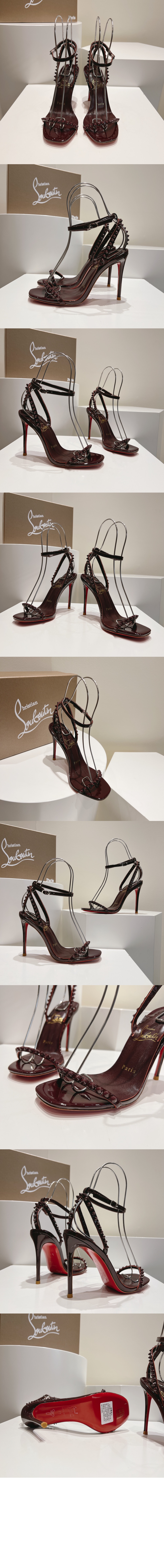미러급레플리카사이트 | 명품레플리카 전문 쇼핑몰  | 하이퀄 - 일자 스터드 힐 샌들 3220013 > 루부탱