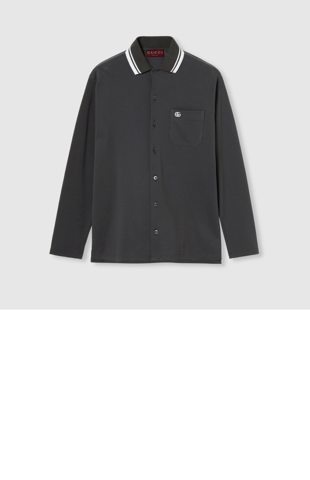 미러급레플리카사이트 | 명품레플리카 전문 쇼핑몰  | 하이퀄 - 자수가 들어간 코튼 피케 폴로 셔츠 &gt; 구찌