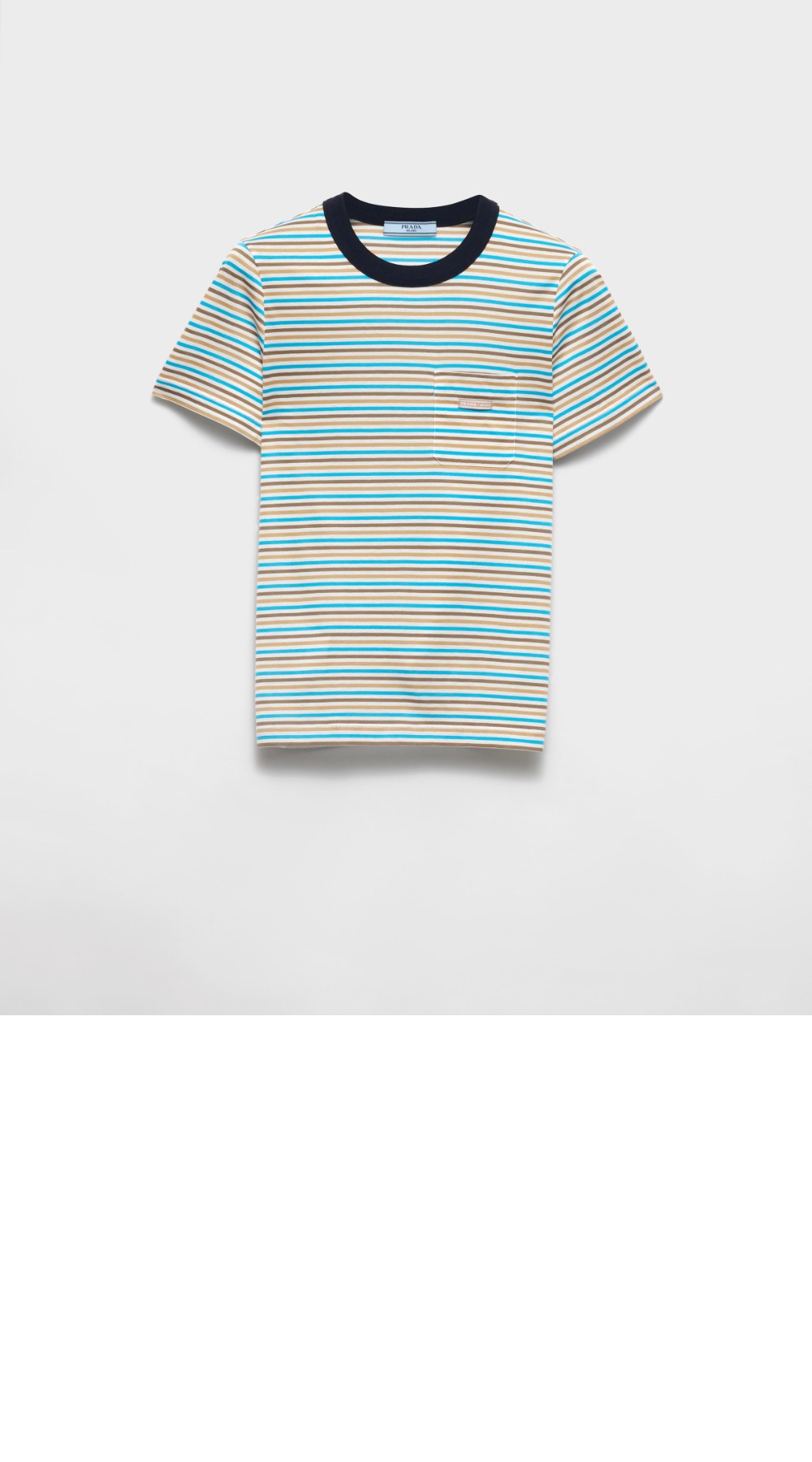 미러급레플리카사이트 | 명품레플리카 전문 쇼핑몰  | 하이퀄 - 스트라이프 라일 코튼 티셔츠 &gt; 프라다