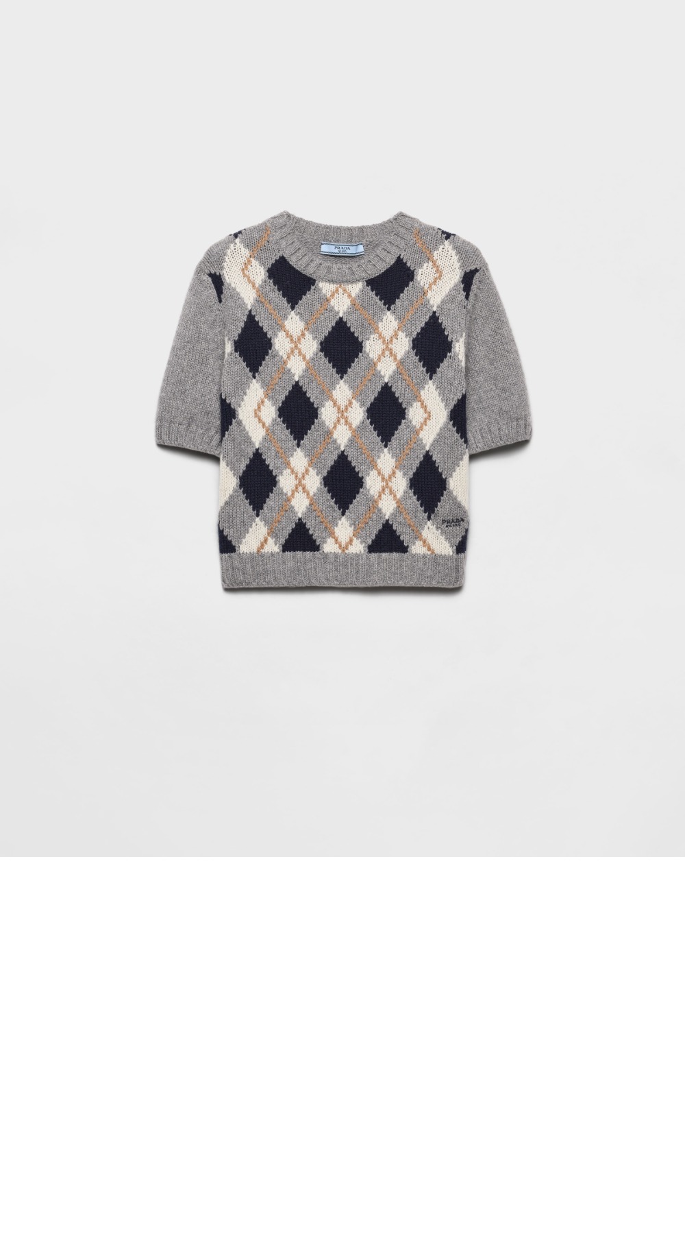 미러급레플리카사이트 | 명품레플리카 전문 쇼핑몰  | 하이퀄 - 쇼트 슬리브 아가일 니트 캐시미어 스웨터 &gt; 프라다