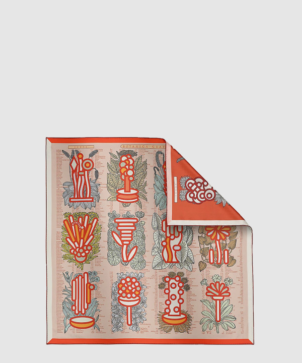 Botanica Grafica 더블 페이스 스카프 90