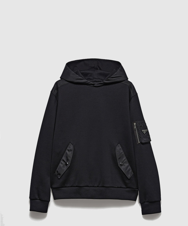 리사이클 나일론 후드 스웨트셔츠