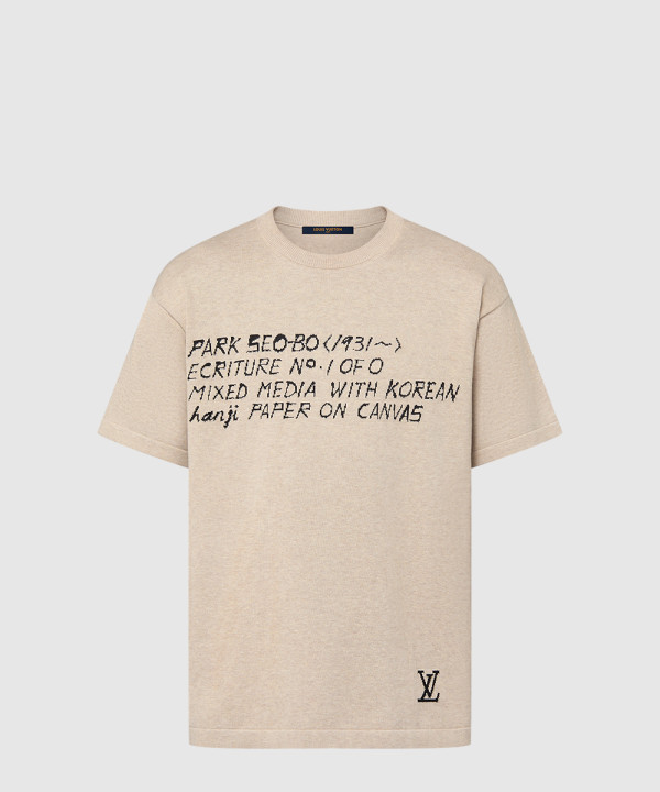 쇼트 슬리브드 코튼 크루넥