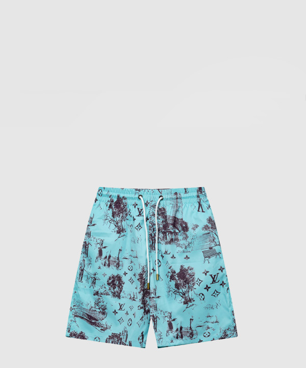 프린티드 실크 쇼츠