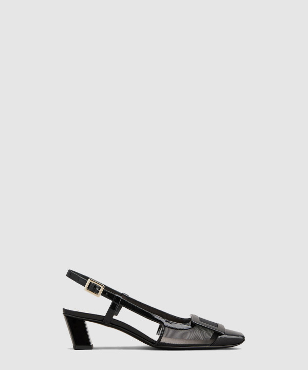 슬링백 메쉬 패브릭 펌프스 0064