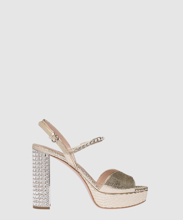 큐빅 통굽 샌들 5XP877