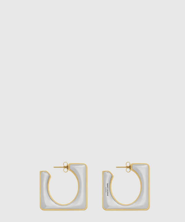 메탈 소재의 스플릿 스퀘어 후프 이어링 788138