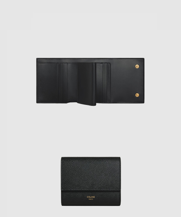 스몰 3단 지갑 - 그레인 카프스킨 10D573