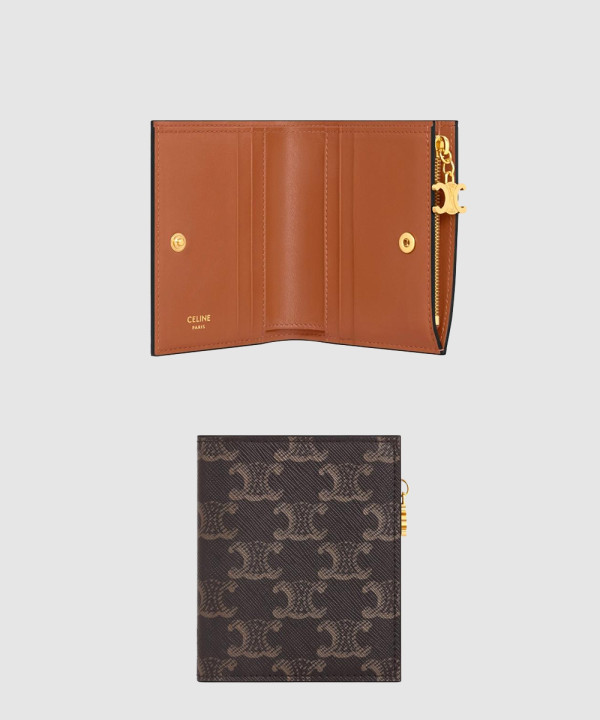 트리오페 캔버스 지퍼 카드 홀더 10M102